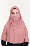 Sensu Peçeli Hazır Türban Pratik Şal Hijab Namaz Örtüsü GULKURUSU