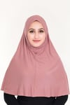 Sensu Peçeli Hazır Türban Pratik Şal Hijab Namaz Örtüsü GULKURUSU