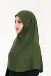 Sensu Peçeli Hazır Türban Pratik Şal Hijab Namaz Örtüsü HAKI