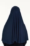 Sensu Peçeli Hazır Türban Pratik Şal Hijab Namaz Örtüsü LACIVERT