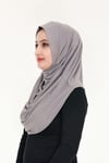 Sensu Tesettür Hazır Türban Pileli Pratik Namaz Örtüsü GRI