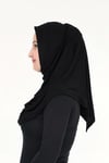 Sensu Tesettür Hazır Türban Pileli Pratik Namaz Örtüsü SIYAH