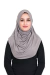 Sensu Tesettür Hazır Türban Pileli Pratik Namaz Örtüsü GRI