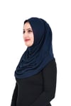 Sensu Tesettür Hazır Türban Pileli Pratik Namaz Örtüsü LACIVERT