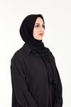 Sensu Tesettür Pratik Geçmeli   Hazır Penye  Şal SIYAH
