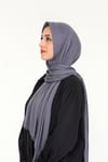 Sensu Tesettür Pratik Geçmeli   Hazır Penye  Şal GRI