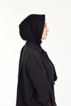 Sensu Tesettür Pratik Geçmeli   Hazır Penye  Şal SIYAH