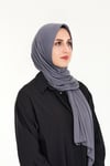Sensu Tesettür Pratik Geçmeli   Hazır Penye  Şal GRI