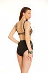 Argento 01-1457-1073 Kadın Balenli Krokodil Desen Nadide Bikini