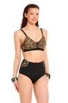 Argento 01-1457-1073 Kadın Balenli Krokodil Desen Nadide Bikini