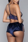For Dreams 8308 Saten Bralet Sütyen Şort Takım