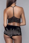 For Dreams 8308 Saten Bralet Sütyen Şort Takım