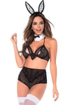 For Dreams Fantazi Siyah Tavşan Kostüm 8359 
