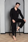 Guava 3126 Erkek Önden Düğmeli Uzun Kollu Pijama Takımı