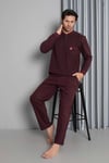 Guava 3168 Erkek Şardonlu Uzun Kol Pijama Takımı