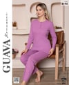 Guava 4194 Kadın Derby Uzun Kol Patlı Pijama Takımı