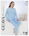 Guava 4239 Kadın Havlu Uzun Kol Pijama Takımı