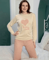 Guava 4268 Kadın Termal Uzun Kollu Pijama Takımı
