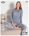 Guava 4436 Kadın Termal Uzun Kollu Pijama Takımı