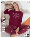 Guava 4442 Kadın Termal Uzun Kollu Pijama Takımı