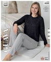 Guava 4550 Kadın Uzun Kollu Triko Pijama Takımı