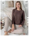 Guava 4551 Kadın Uzun Kollu Triko Pijama Takımı