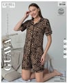 Guava 8154 Kadın Önden Düğmeli Kısa Kollu Şortlu Pijama Takımı