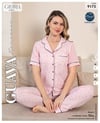 Guava 9175 Kadın Önden Düğmeli Kısa Kollu Pijama Takımı