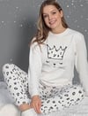 Guava Kadın Ekru Termal Uzun Kollu Pijama Takımı 14102