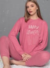 Guava Kadın Fuşya Termal Uzun Kollu Pijama Takımı 14094