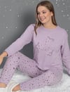 Guava Kadın Lila Termal Uzun Kollu Pijama Takımı 14099