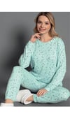 Guava Kadın Yeşil Termal Uzun Kollu Pijama Takımı
