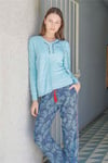 Jiber 10048 Kadın Kısa Kol 3 lü Pijama Takımı