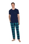 Jiber Lacivert Erkek Kısa Kollu Pijama Takımı