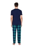 Jiber Lacivert Erkek Kısa Kollu Pijama Takımı