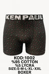 Kenn Paul Erkek Desenli Likralı Boxer