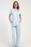 Kezokino 5122281436 Kadın Ön.Düğ Kısa Kol Pijama Takımı