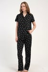 Kezokino 5122872755 Kadın Kısa Kol Önd.Düğ. Pijama Takımı