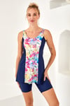 Lapieno 254155 Kadın Askılı Şortlu Elbise Tankini