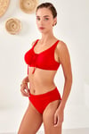 Lapieno 254261 Kadın Sürgülü Detaylı B.B.Bikini Takım