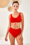 Lapieno 254261 Kadın Sürgülü Detaylı B.B.Bikini Takım