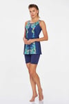 Lapieno 3859  Kadın Askılı Tankini Mayo