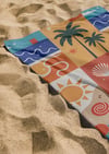 Miami Beach 0128 Kadın Dijital Baskılı Plaj Havlusu