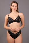 New Bra 332004 Kadın Dantelli Desteksiz Sütyen Külot Takım