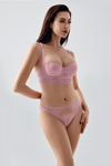 New Bra 334162 Kadın Dantelli Desteksiz Sütyen Külot Takım