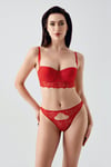 New Bra 334166 Kadın Dantelli Push up Sütyen Külot Takım