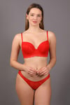 New Bra 344161 Kadın Dantelli Desteksiz Sütyen Külot Takım