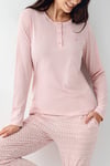 Pierre Cardin PC9080-S Kadın Patlı Uzun Kol Pijama Takımı