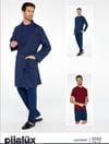 Pijalüx Erkek Lacivert Coton Örme Kapüşonlu Robe De Chambre 5'Li Set