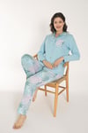 Senfoni 6076 Kadın Önden Açık Uzun Kollu Pijama Takımı